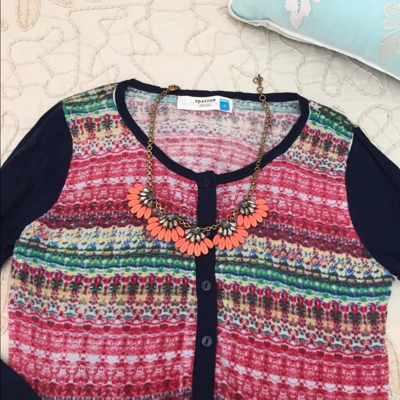 Anthropologie Sparrow cardigan sweater striped M - Picture 5 of 7